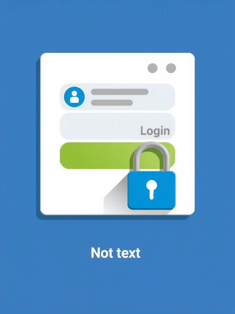 Illustration of a secure login form with a key icon, symbolizing account security